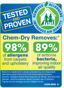 98% of carpet and upholstery allergens removed by Chem-Dry Busselton's hot carbonating extraction process - image